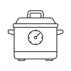 pressure cooker icon, pressure cooker line art - simple line art of pressure cooker, perfect for pressure cooker logos and icons