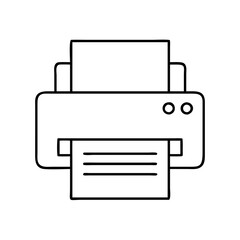 printer icon, printer line art - simple line art of printer, perfect for printer logos and icons