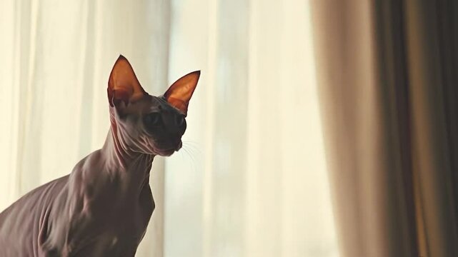 cat moving at home