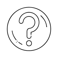 question mark icon, question mark line art - simple line art of question mark, perfect for question mark logos and icons