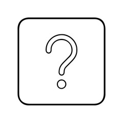 question mark in a square icon, question mark in a square line art - simple line art of question mark in a square, perfect for question mark in a square logos and icons
