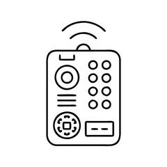 remote control icon, remote control line art - simple line art of remote control, perfect for remote control logos and icons