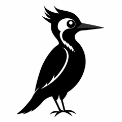 Stylized Woodpecker Silhouette Graphic