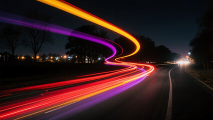 Fototapeta premium night traffic in city
