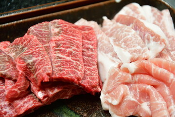 バーベキュー用の肉