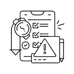 Fototapeta premium risk register icon, risk register line art - simple line art of risk register, perfect for risk register logos and icons