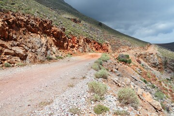 Gravel road to Balos, Crete