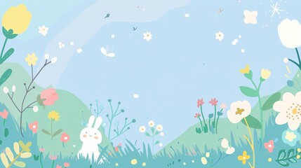 Light Blue Cartoon Anime Style Background: A Delightful Fusion of Whimsy and Visual Charm 