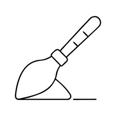 smudge tool icon, smudge tool line art - simple line art of smudge tool, perfect for smudge tool logos and icons