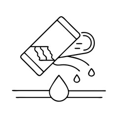 spill prevention icon, spill prevention line art - simple line art of spill prevention, perfect for spill prevention logos and icons