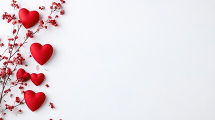 Romantic Valentine's Day flatlay
