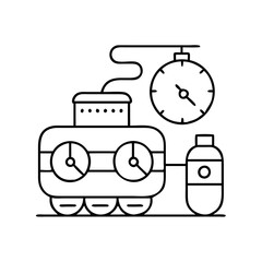 tank calibration icon, tank calibration line art - simple line art of tank calibration, perfect for tank calibration logos and icons