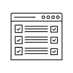 task manager icon, task manager line art - simple line art of task manager, perfect for task manager logos and icons