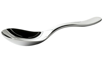 Sleek modern spoon design polished chrome reflects light minimalist aesthetic curved handle elegant