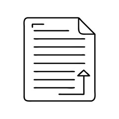 text document icon, text document line art - simple line art of text document, perfect for text document logos and icons