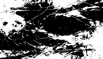 Grunge interlaced texture, threads, lines, wire, veins, monochrome. Grunge old detailed black texture. Vector background	