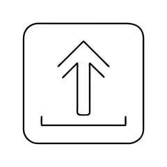 upload icon, upload line art - simple line art of upload, perfect for upload logos and icons