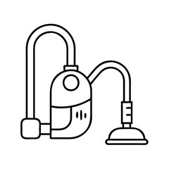 vacuum cleaner icon, vacuum cleaner line art - simple line art of vacuum cleaner, perfect for vacuum cleaner logos and icons