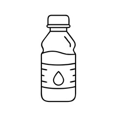 water bottle icon, water bottle line art - simple line art of water bottle, perfect for water bottle logos and icons
