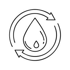 water drop adaptability icon, water drop adaptability line art - simple line art of water drop adaptability, perfect for water drop adaptability logos and icons