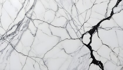 Obraz premium White Marble Texture with Black Veins