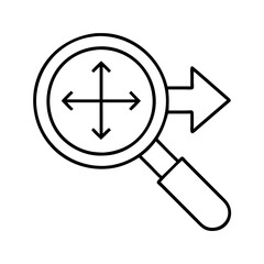 zoom tool icon, zoom tool line art - simple line art of zoom tool, perfect for zoom tool logos and icons