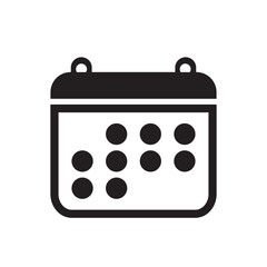Minimalist Calendar Icon with Structured Layout