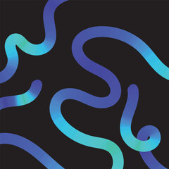 Obraz premium Fluid Wavy Line Art with Cool Gradient Colors