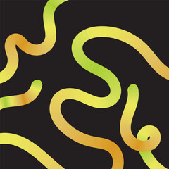 Modern Fluid Ribbon Design – Yellow and Green Gradient Art