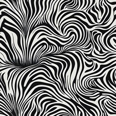 Abstract Zebra Stripes Swirl Pattern