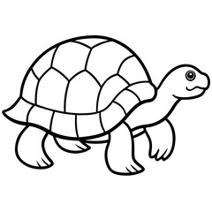 Tortoise Outline Vector Graphic