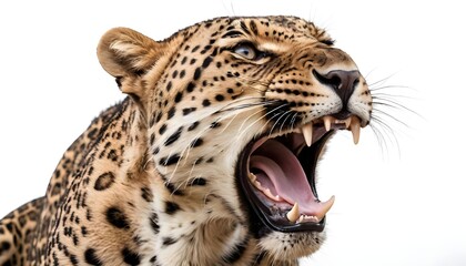 Obraz premium Close-up of a Roaring Leopard