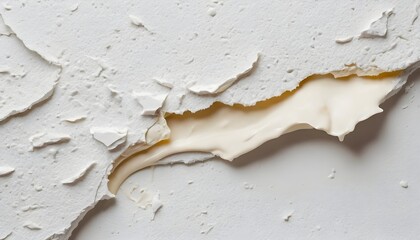 Fototapeta premium Creamy Filling Flowing Through Broken Meringue
