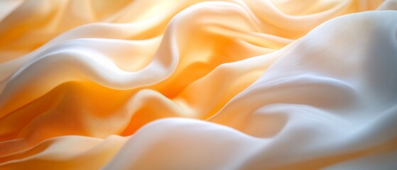 Obraz premium Golden cloth draped flowing elegantly