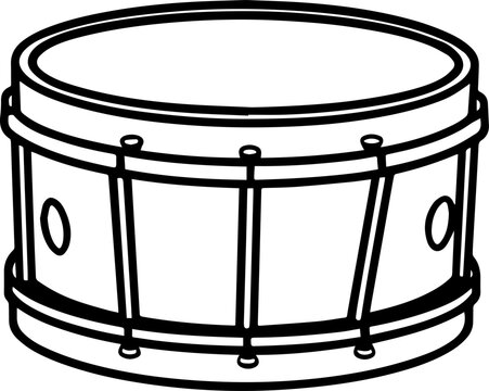 drum outline vector illustration