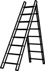 Ladder outline vector illustration