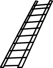 Ladder outline vector illustration