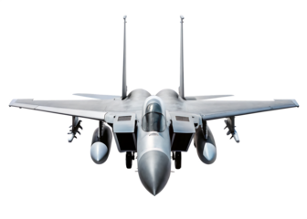 F 15 Fighter jet plane isolated on white background PNG