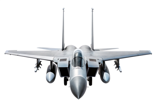 F 15 Fighter jet plane isolated on white background PNG