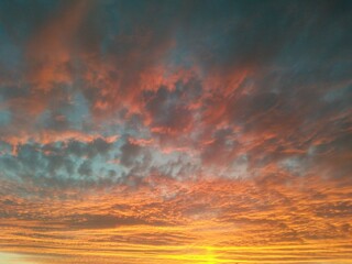 sunset in the clouds