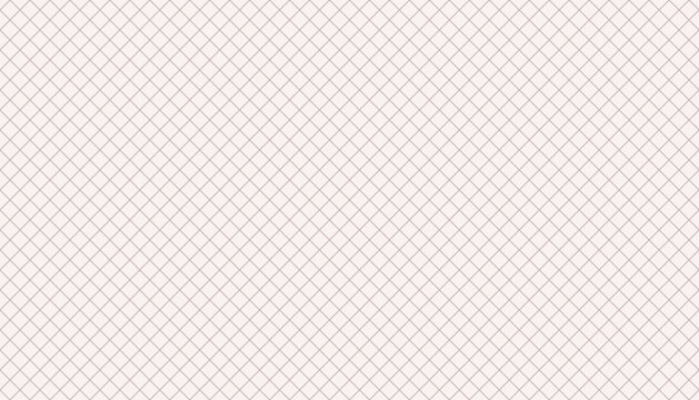 Simple cross grid paper. Cell seamless pattern. Background diagonal squared grating. Criss cross line. Geometric checkered texture. Monochrome square mesh grid for design prints. Abstract net.