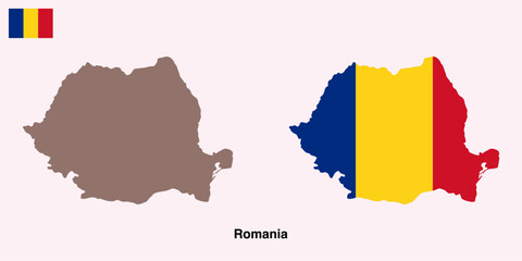 Romania country map vector isolated on transparent background