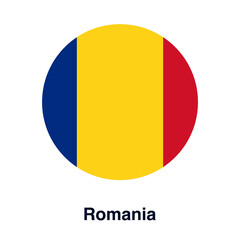 Fototapeta premium Romania flag vector isolated on transparent background