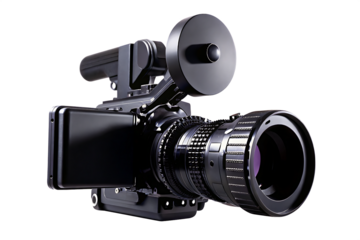 professional film camera,isolated on white background PNG