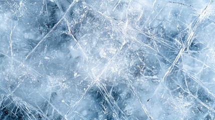 Obraz premium Close-up of Detailed Ice Crystals with Edges and Intricate Patterns on Frozen Surface Showing Natural Winter Cold Texture and Frost Formation Background