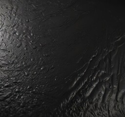 Obraz premium Deep black leather, intricate grain, sleek shine , detail, grain, sophisticated