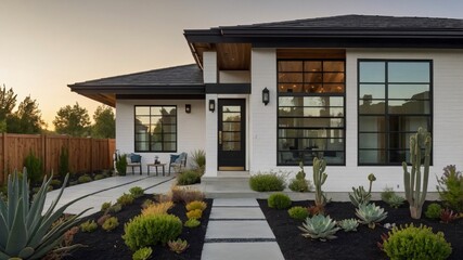 Beautifully designed modern farmhouse style two-story house set in a serene suburban environment offering comfort and contemporary living