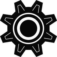 vector gear cogwheel symbol on white 