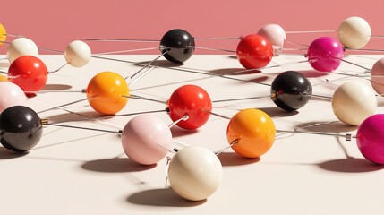 Obraz premium A colorful bunch of balloons representing joyful ai-curated investment pathways and logical refinement for growth