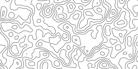 Topographic map background geographic line map with elevation assignments. Black and White background with topographic wavy pattern design. paper texture Imitation of a geographical map shades.